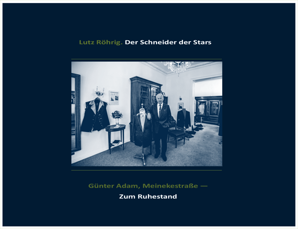 Der Schneider der Stars. Günter Adam, Titelblatt.