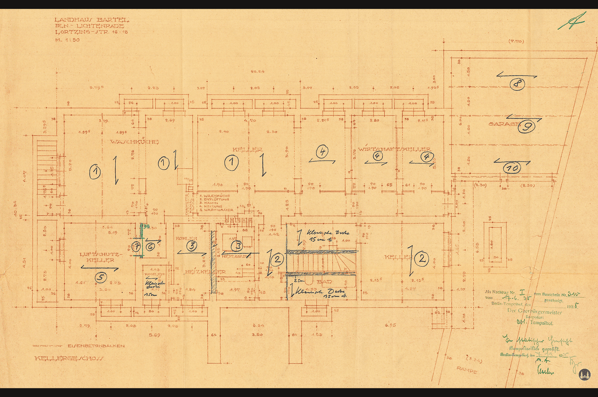 Lortzingclub in Berlin - Lichtenrade. Grundriss Kellergeschoss