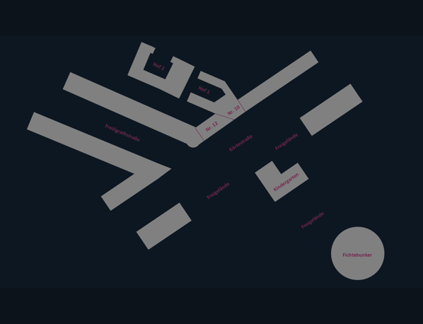 Gewerbehof Körtestraße 10 in Berlin - Kreuzberg. Schematischer Grundriss des Gebäudes.