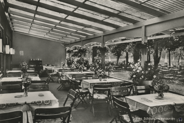 Schildhorn und Restaurant E. Brunow.