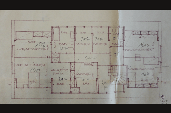Lortzingclub in Berlin - Lichtenrade. Grundriss Obergeschoss