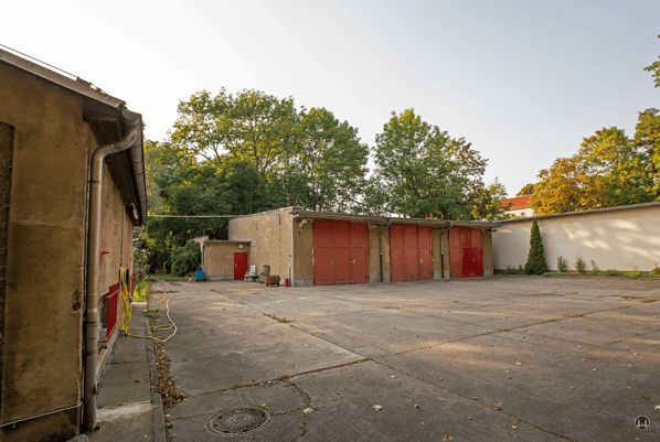 Der Innenhof der Feuerwache Alt-Biesdorf.