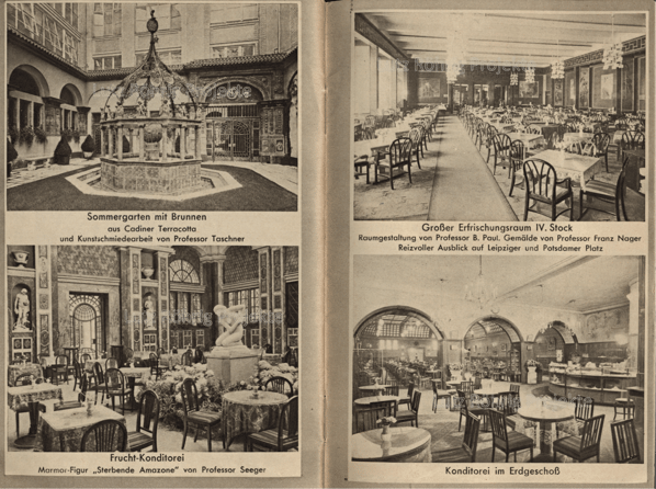 Wertheim Berlin Leipziger Platz. Restaurant und Konditorei.