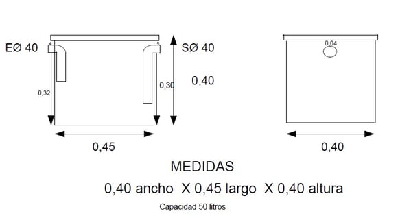 separador grasas cocina ECO medidas
