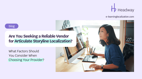 Ilustrative image of women orking on you Articulate Storyline Project