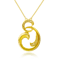 Collier mit Anhänger in Gelbgold mit Brillanten aus der Gipsy Kollektion der Goldschmiede OBSESSION Zürich und Wetzikon