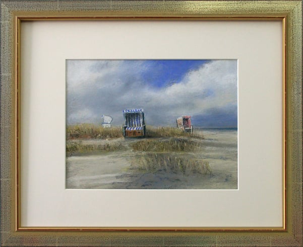 "Strandkörbe" (Pastell), 50 cm x 40 cm