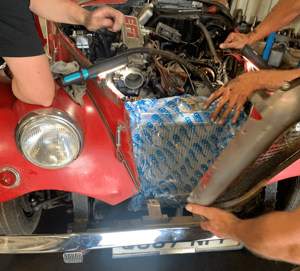 Essai du radiateur sur la Spartan Ford