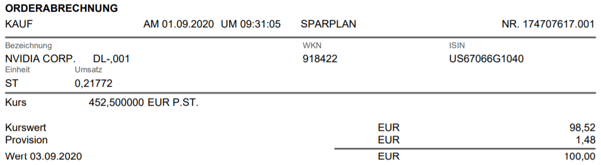 freaky finance, Consorsbank Aktiensparplan, Nvidia