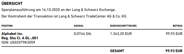 freaky finance, Trade Republic Aktiensparplan, Alphabet