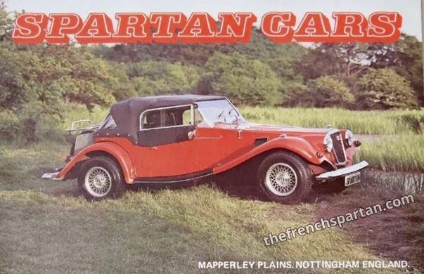 Première brochure commerciale de Spartan Cars