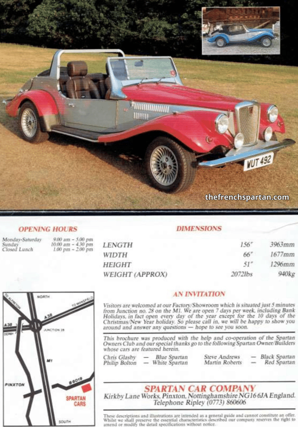 Spartan Cars brochure