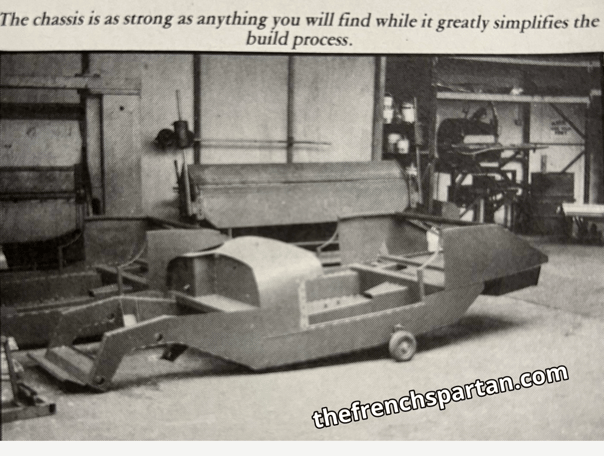 Spartan Ford Cortina chassis at the Spartan Pinxton Factory