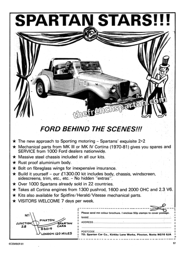 Publicité de Spartan de 1981