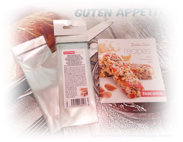 Müslitüten und Rezeptheft für Della Casa homemase bars