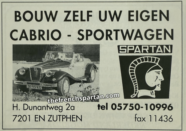 Spartan Nederland advert