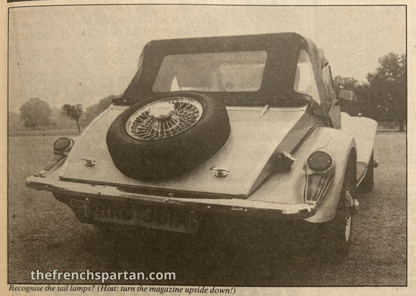 Les feux arrières de la Spartan sont ceux de la Ford Anglia