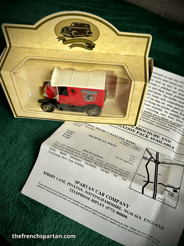  Spartan Car Company brochure integrated into the box of the Ford T Van model - Spartan