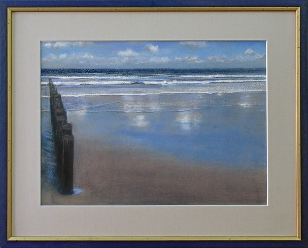 "Meer - blau" (Pastell), 50 cm x 40 cm