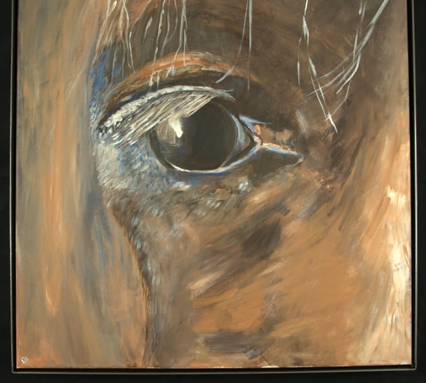 Lis: Der Blick in die  Seele. Leinwandbild 60 x 60  cm