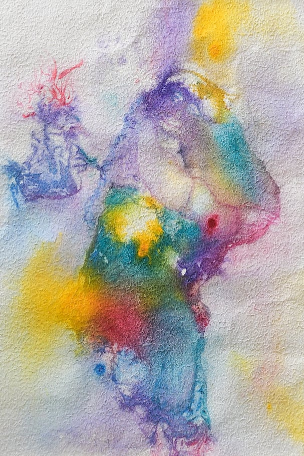 E.H. - Mischtechnik auf Papier 