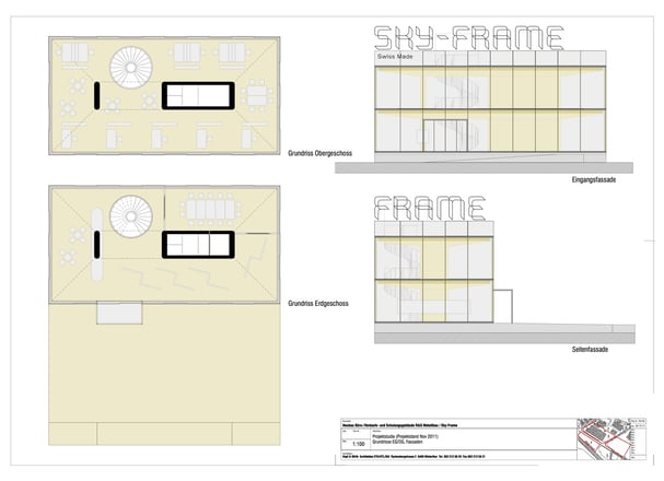 Architekturbüro Silke Hopf Wirth & Toni Wirth Architekten ETH HTL SIA Winterthur, Neubau Ausstellungs- und Verkaufsgebäude Sky-Frame,  Projekt 2, R+G AG, Ellikon