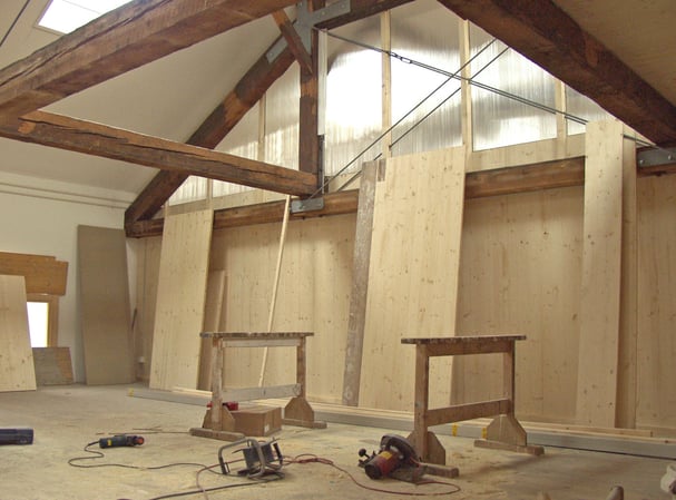 Architekturbüro Silke Hopf Wirth & Toni Wirth Architekten ETH HTL SIA Winterthur, Einbau Künstlerateliers in Winterthur, Kulturstiftung Winterthur