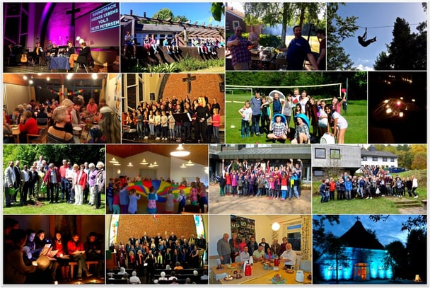 Collage: Vielfältig und lebendig - so ist unsere Gemeinde!