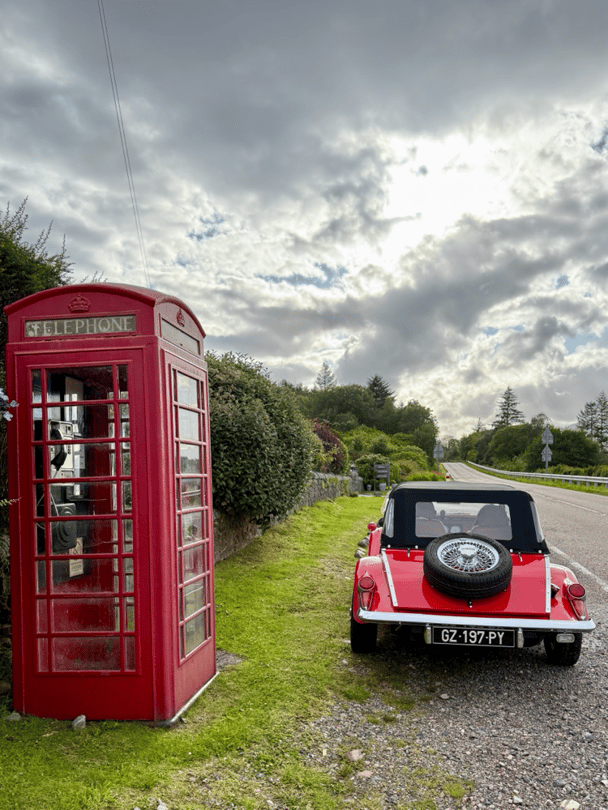 UK road trip in classic car
