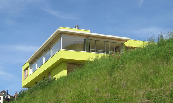 Architekturbüro Silke Hopf Wirth & Toni Wirth Architekten ETH HTL SIA Winterthur, Neubau Einfamilienhaus in Mühlethal, Zofingen Wettbewerb 2002