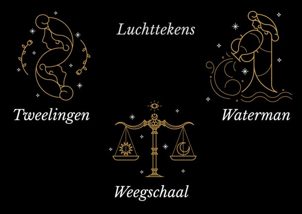 Luchttekens sterrenbeeld en relaties. De relatie expert legt het uit. Kim Kromwijk-Lub Relatietherapeut