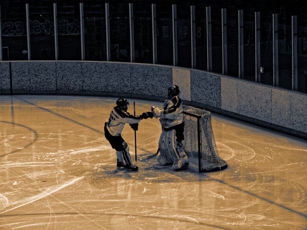 アイスバックス#7福沢選手の現役最後の試合となったプレーオフ・ファーストラウンド第2戦、vs クレインズの試合開始直前