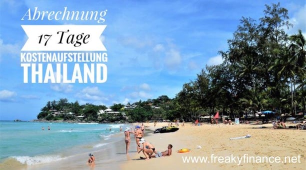 freaky finance, freaky travel, kostenneutral reisen, Abrechnung, kann eine Fernreise billiger sein als zu Hause zu bleiben, Kata Beach, Strand, Meer, Menschen, Palmen, Thailand, Phuket