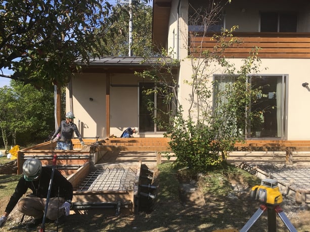 長野県　山形村　建築設計事務所　建築家　news設計室　丸山和男　住宅設計　設計監理　山形の家　サニタリー　リノベーション　基礎工事