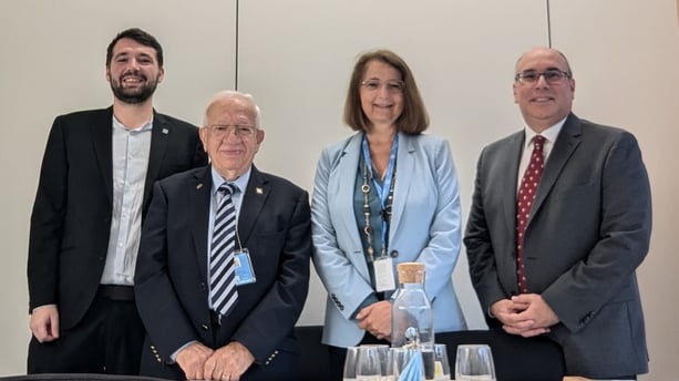 L-R: C Chivu, A Behnam, Ms Luz Maria de la Mora, D Vivas Eugui