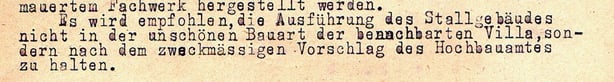 1926 die "unschöne Bauart" der Villa