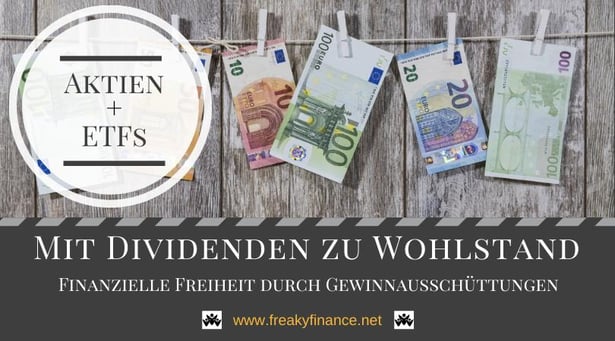 Aktien und ETFs, Mit Dividenden zu Wohlstand, Geldscheine auf der Wäscheleine