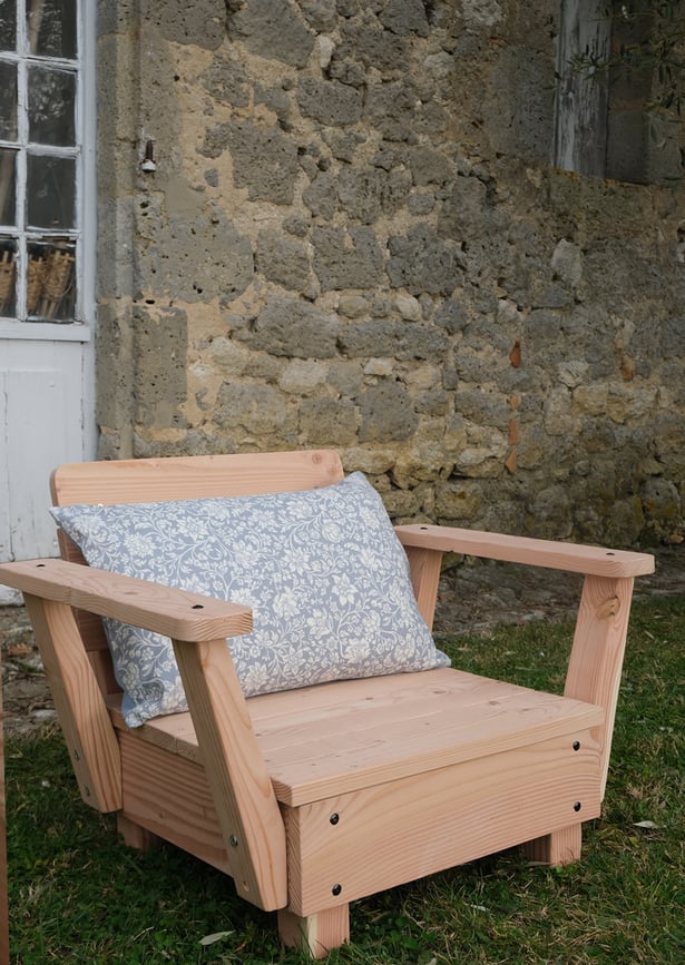 coussin toile outdoor rayée made in france