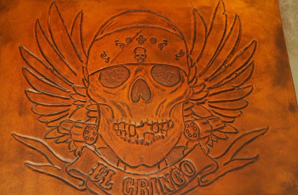 Travail stagiaire cuir - El gringo - repoussage