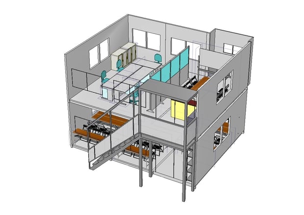 3連棟２階建て見本