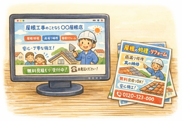 ❸ ホームページだけで充分という事もあり得る【屋根屋さんの直請け集客】