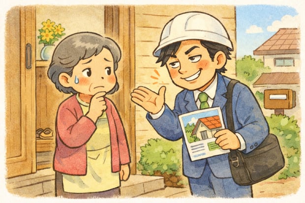 ❸ 屋根屋さんのチラシは「地域貢献」という一面も【屋根屋さんのチラシ配布】