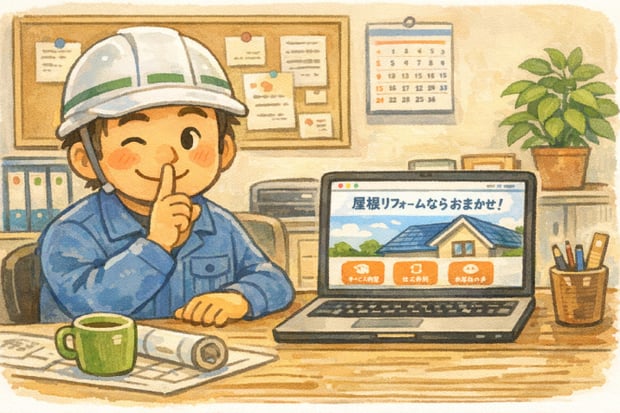 ❶ 多くの屋根屋さんがホームページに力を入れる背景【ホームページではダメなの？】