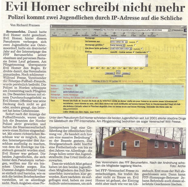 (Ostfr. Kurier vom 28. Mai 2002)