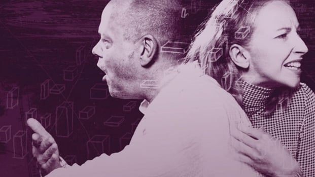 Szenenfoto Theater Phönix 2021, Sven Sorring u. Nadine Breitfuß (c) Helmut Walter