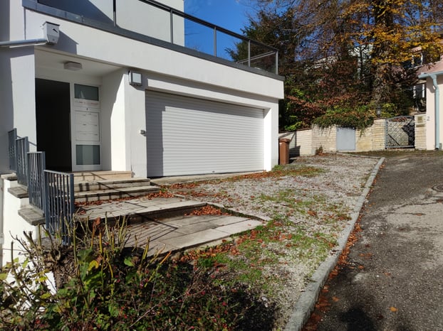 Stellfläche vor den Pflasterarbeiten