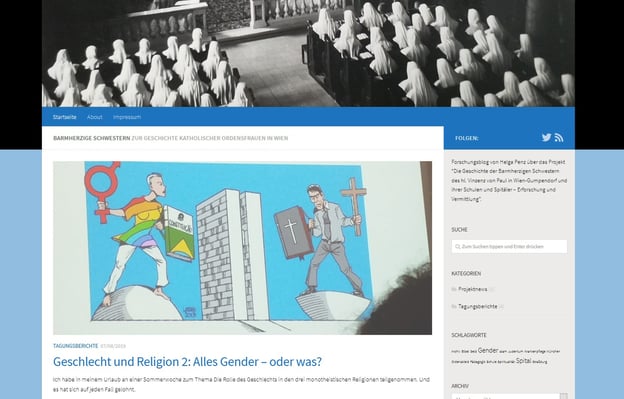 Screenshot des Blogs von Helga Penz