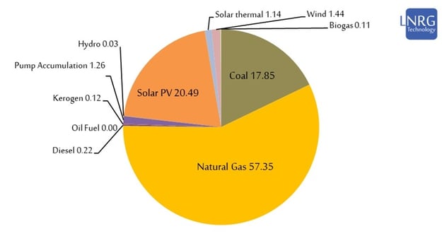  Capacity of the electricity generation segment in Israel by primary fuel type as of December 2023.