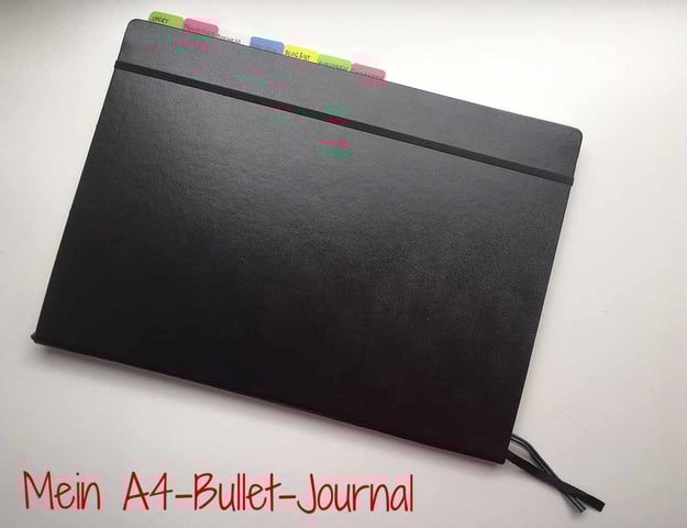 Mein BulletJournal von außen (schwarz und A4)