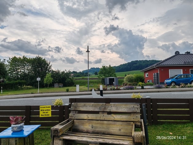 Blick vom Parkplatz Sonderpreis Baumarkt 